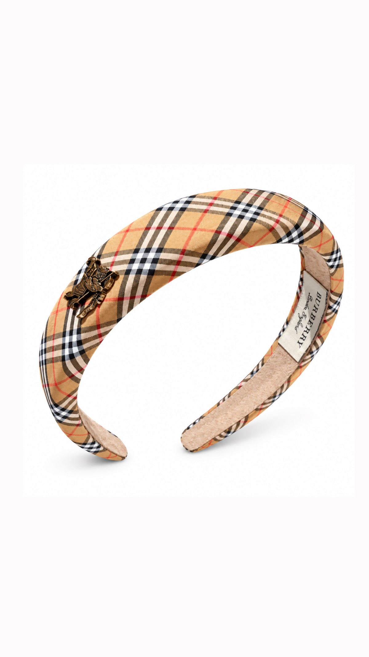 B - Vintage Check Motif Padded Headband