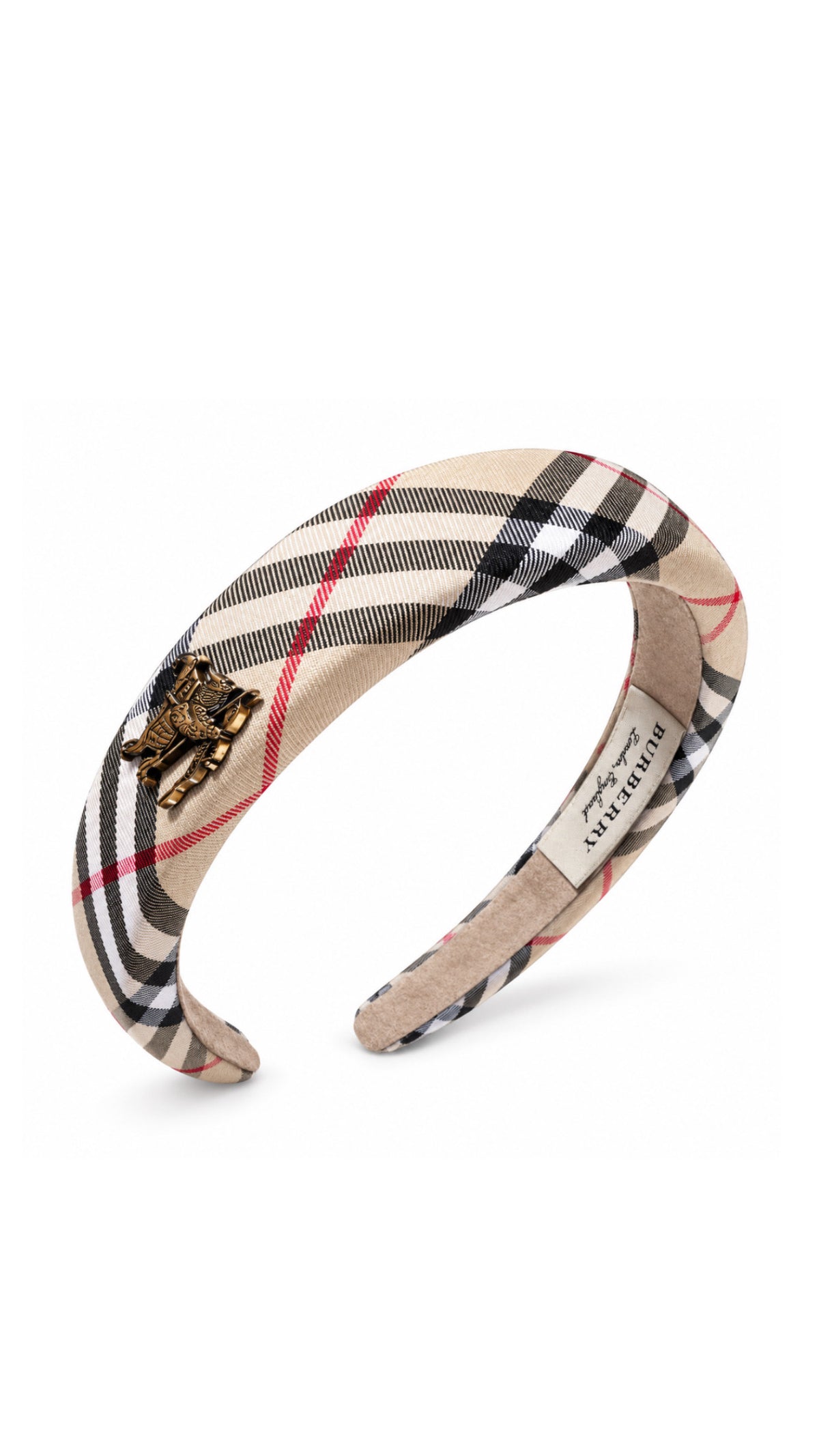 B - Vintage Check Motif Padded Headband