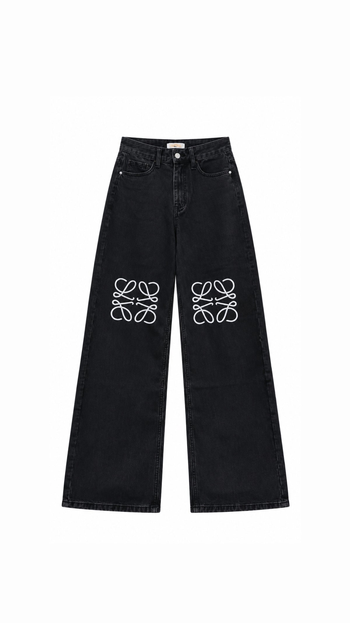 L-Knee Graphic Baggy Jeans