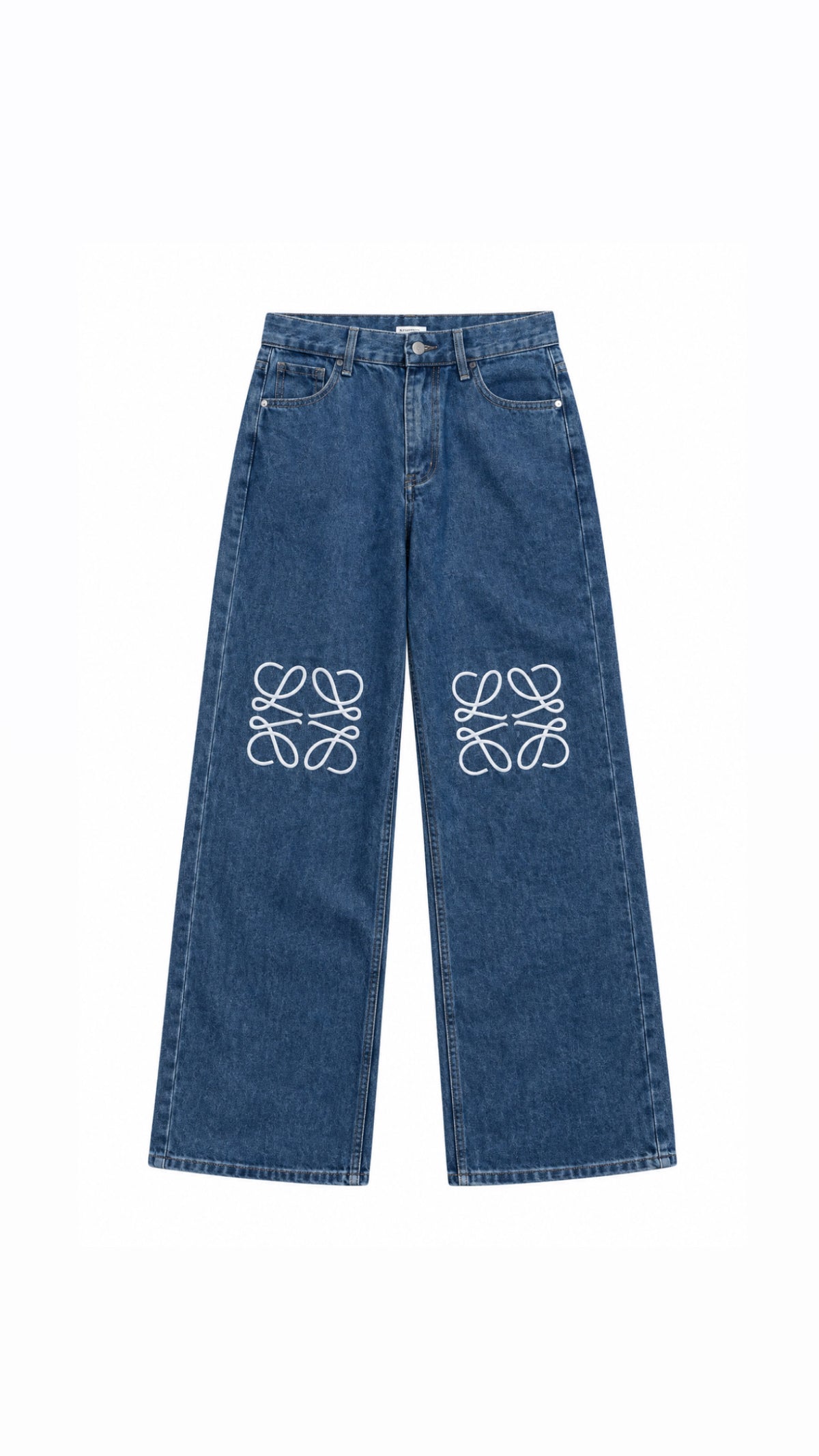 L-Knee Graphic Baggy Jeans