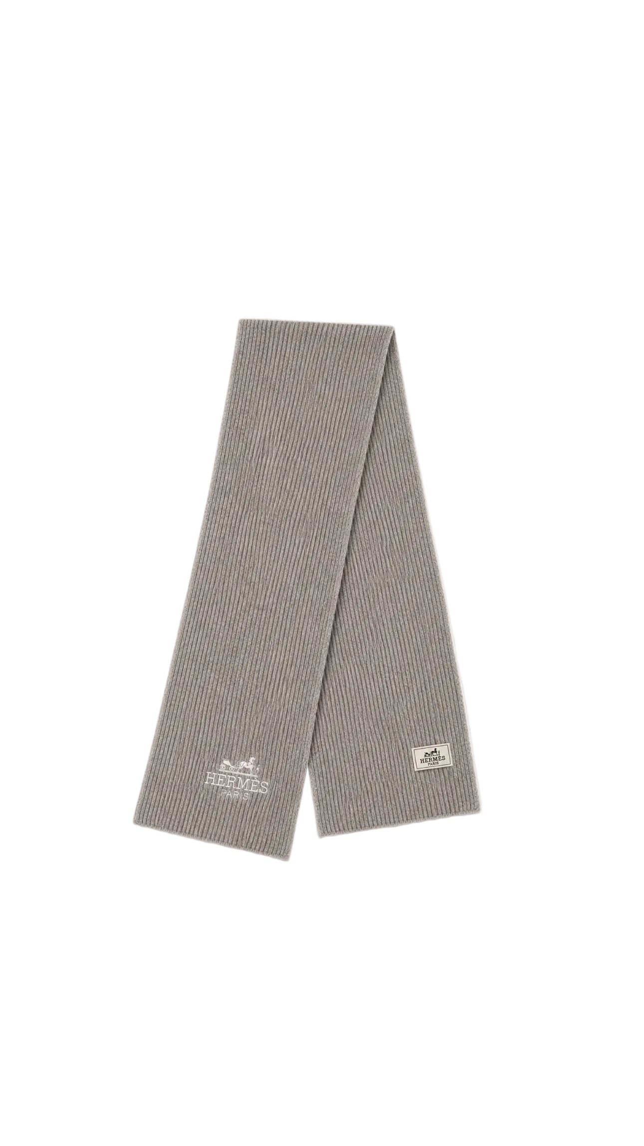 H-Classic Ribbed Knit Scarf