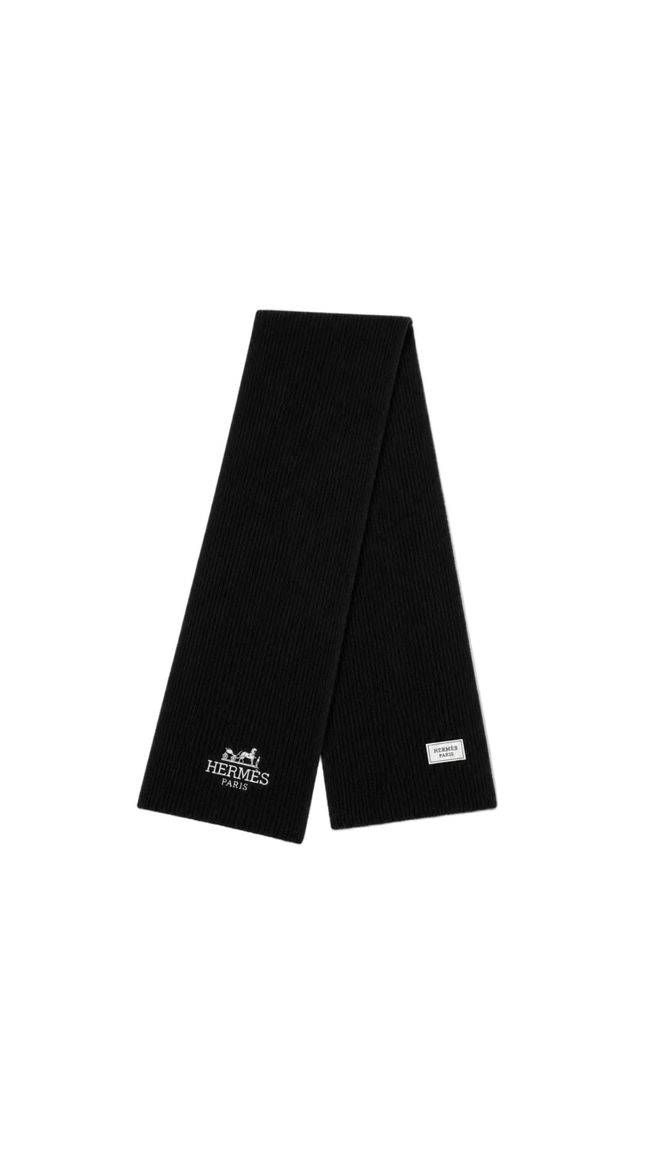 H-Classic Ribbed Knit Scarf