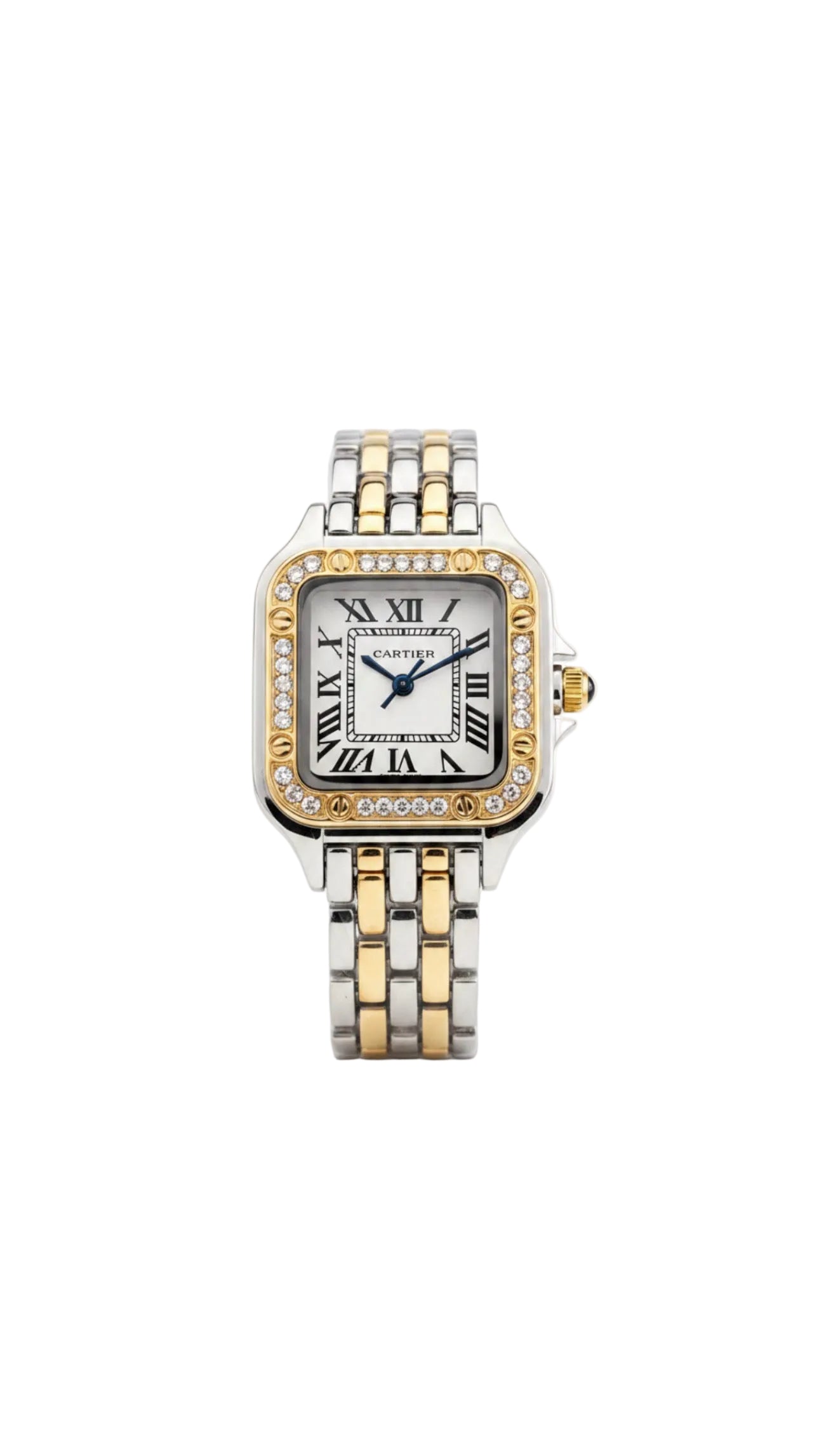 C Panthere Two Tone Diamond Watch