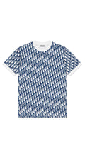 CD Blue Pattern Collar T-Shirt