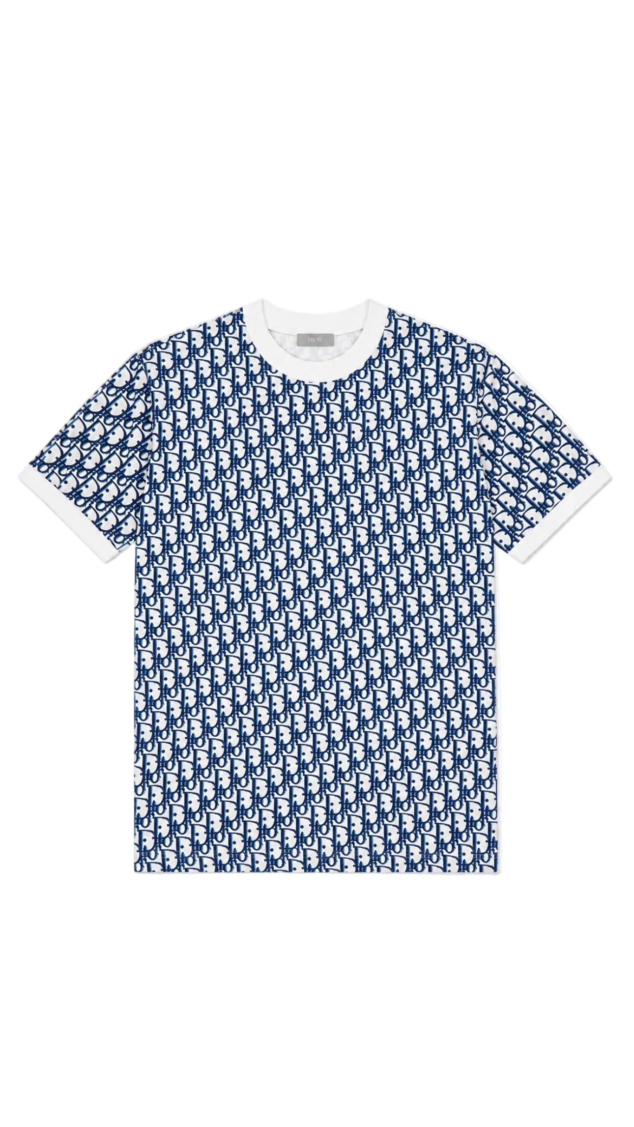 CD Blue Pattern Collar T-Shirt