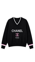 CH Interlocking Varsity V-Neck Sweater