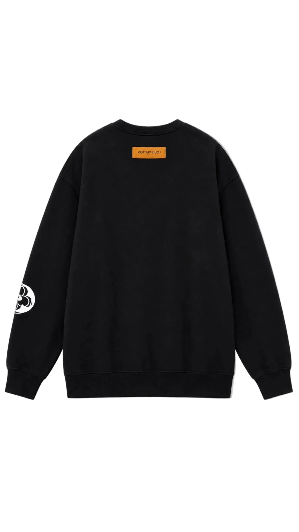 L - Chalk Monogram Patch Sweater