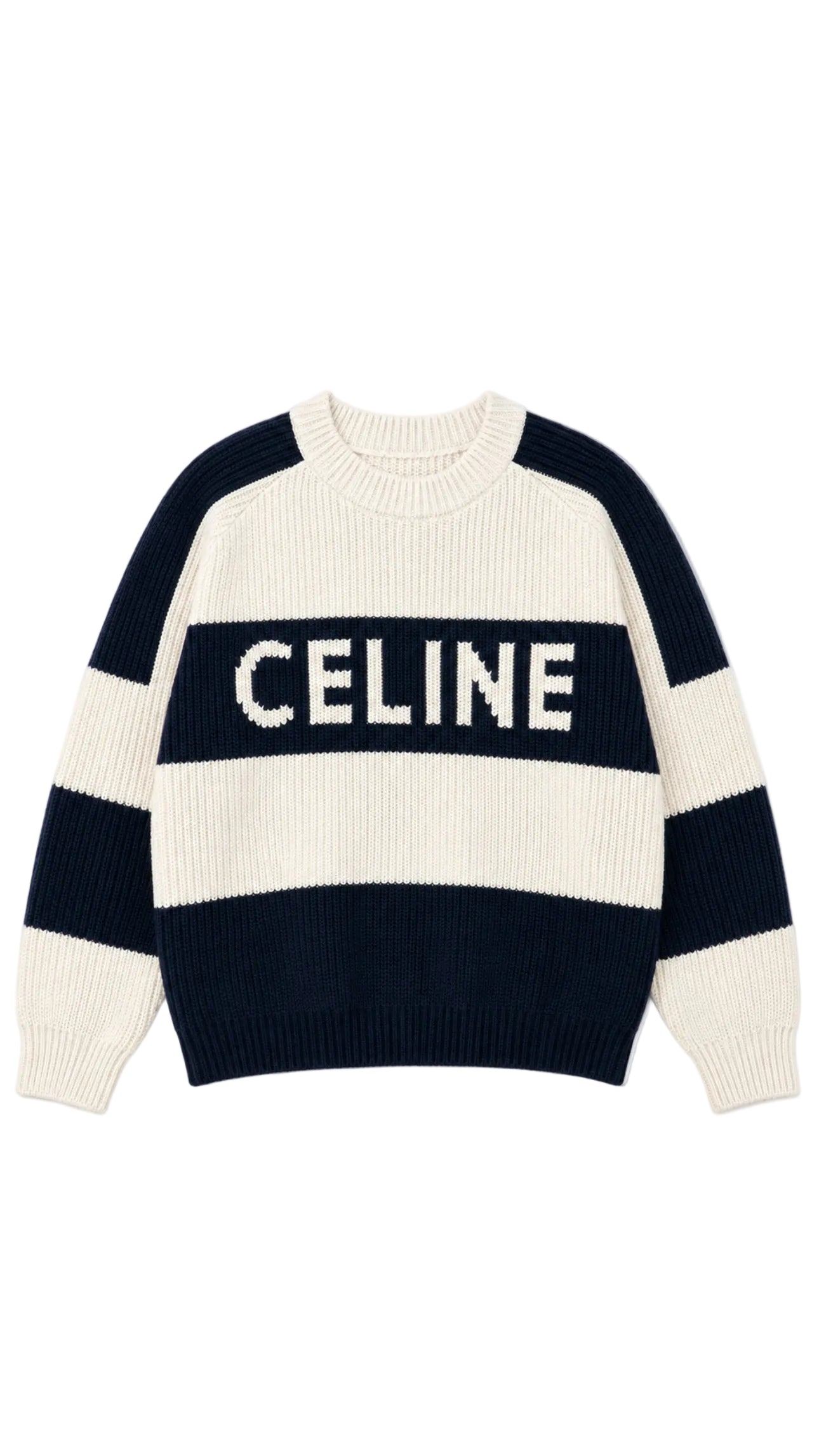 CE Oversized Sweater In Striped Cotton
