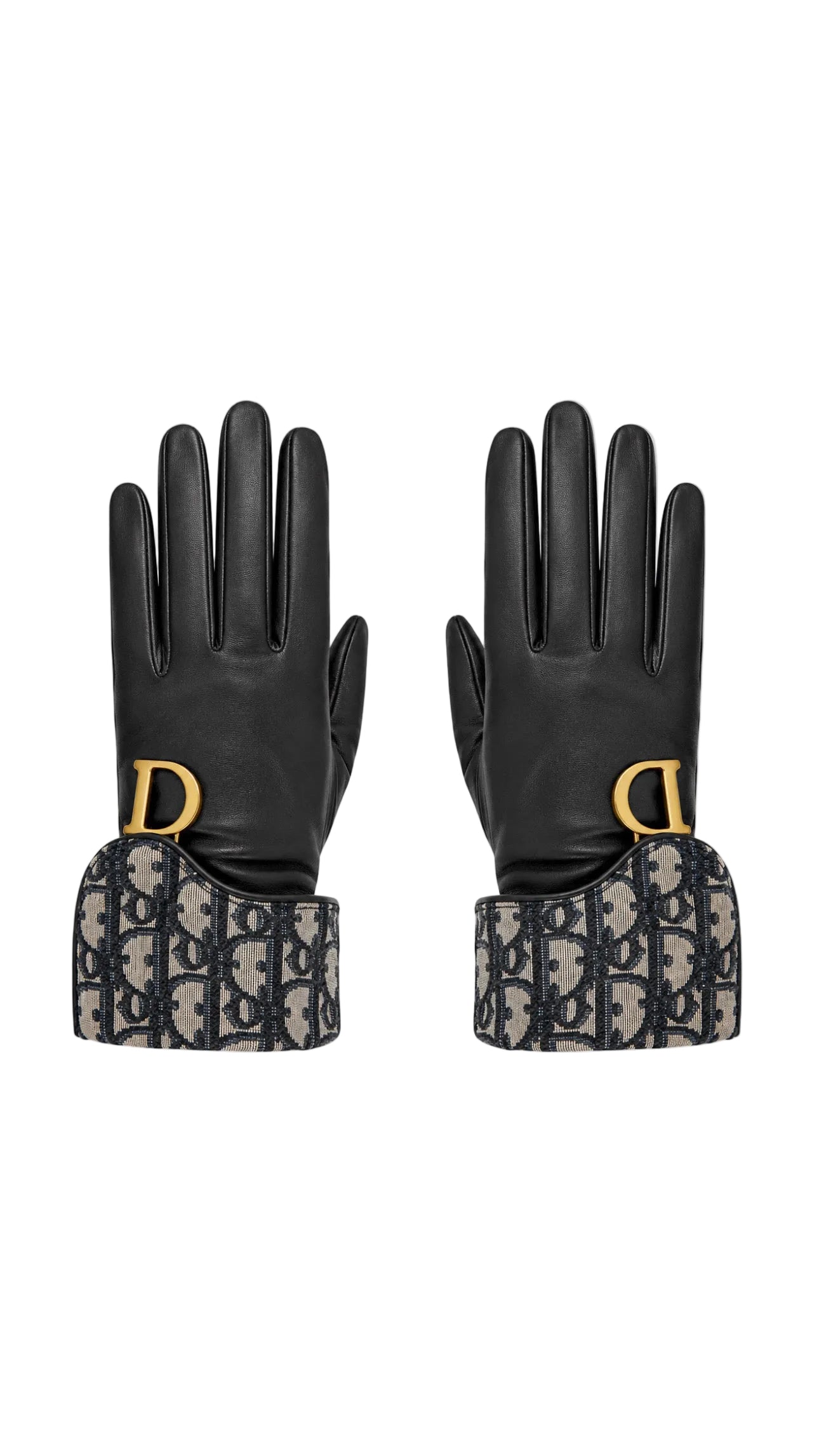 D-Saddle Retro Pattern Leather Gloves