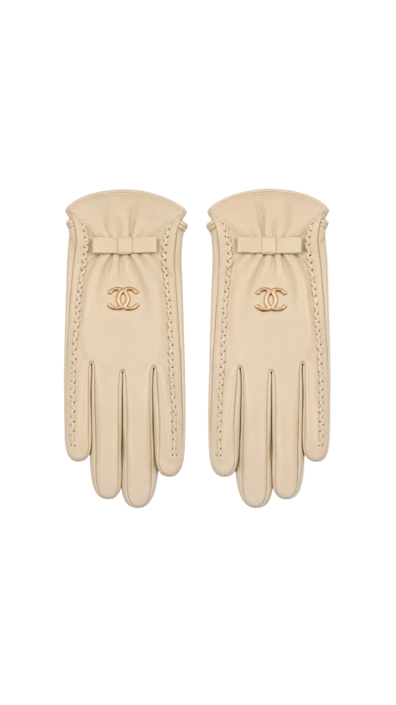 C-Bow Accent Elegant Leather Gloves
