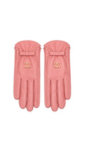 C-Bow Accent Elegant Leather Gloves