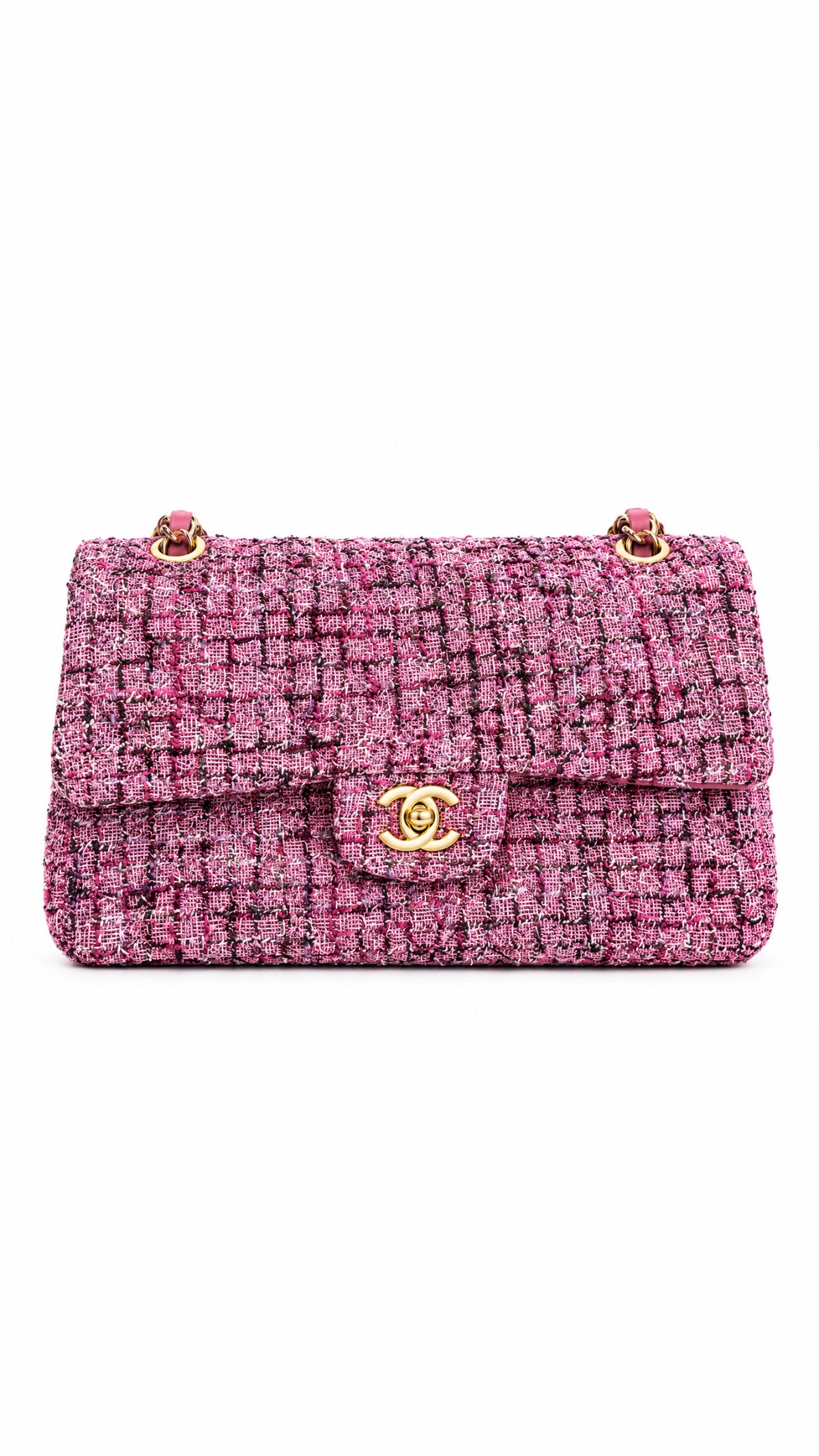 C - Timeless Tweed Double Flap Bag