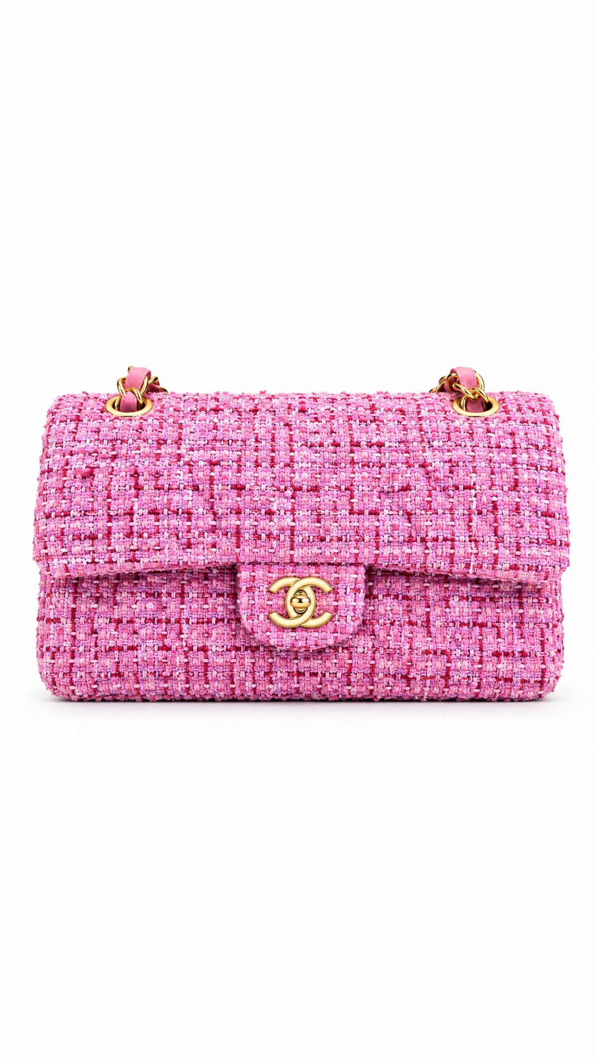 C - Timeless Tweed Double Flap Bag