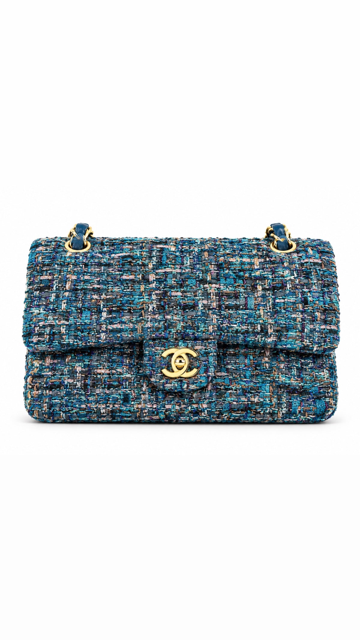 C - Timeless Tweed Double Flap Bag