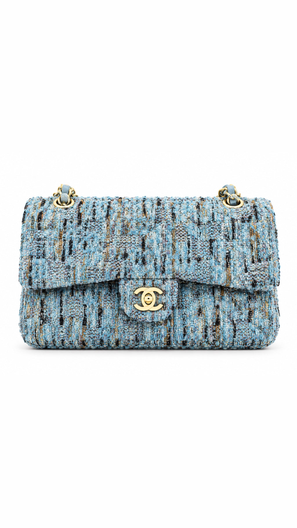 C - Timeless Tweed Double Flap Bag