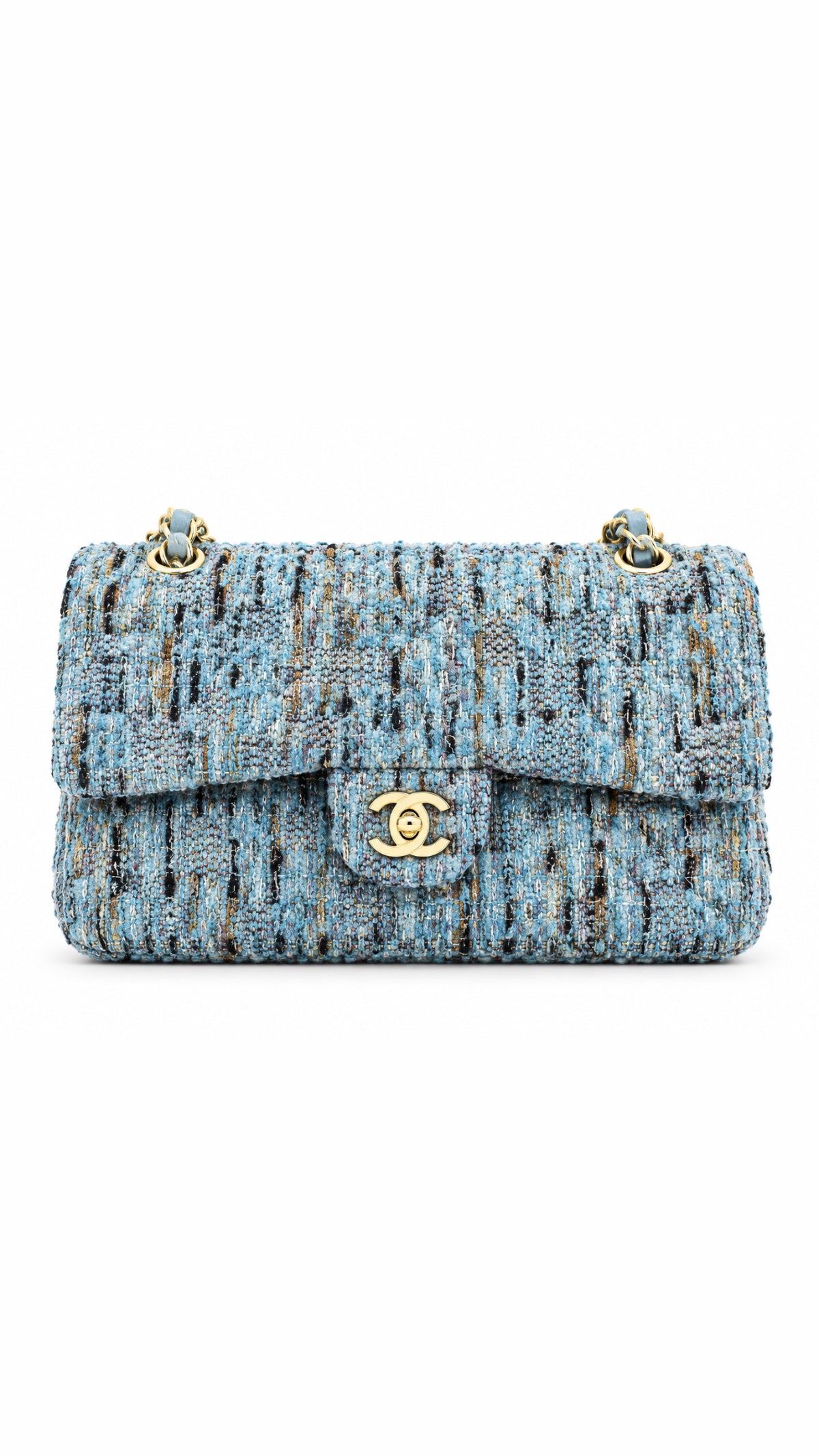 C - Timeless Tweed Double Flap Bag