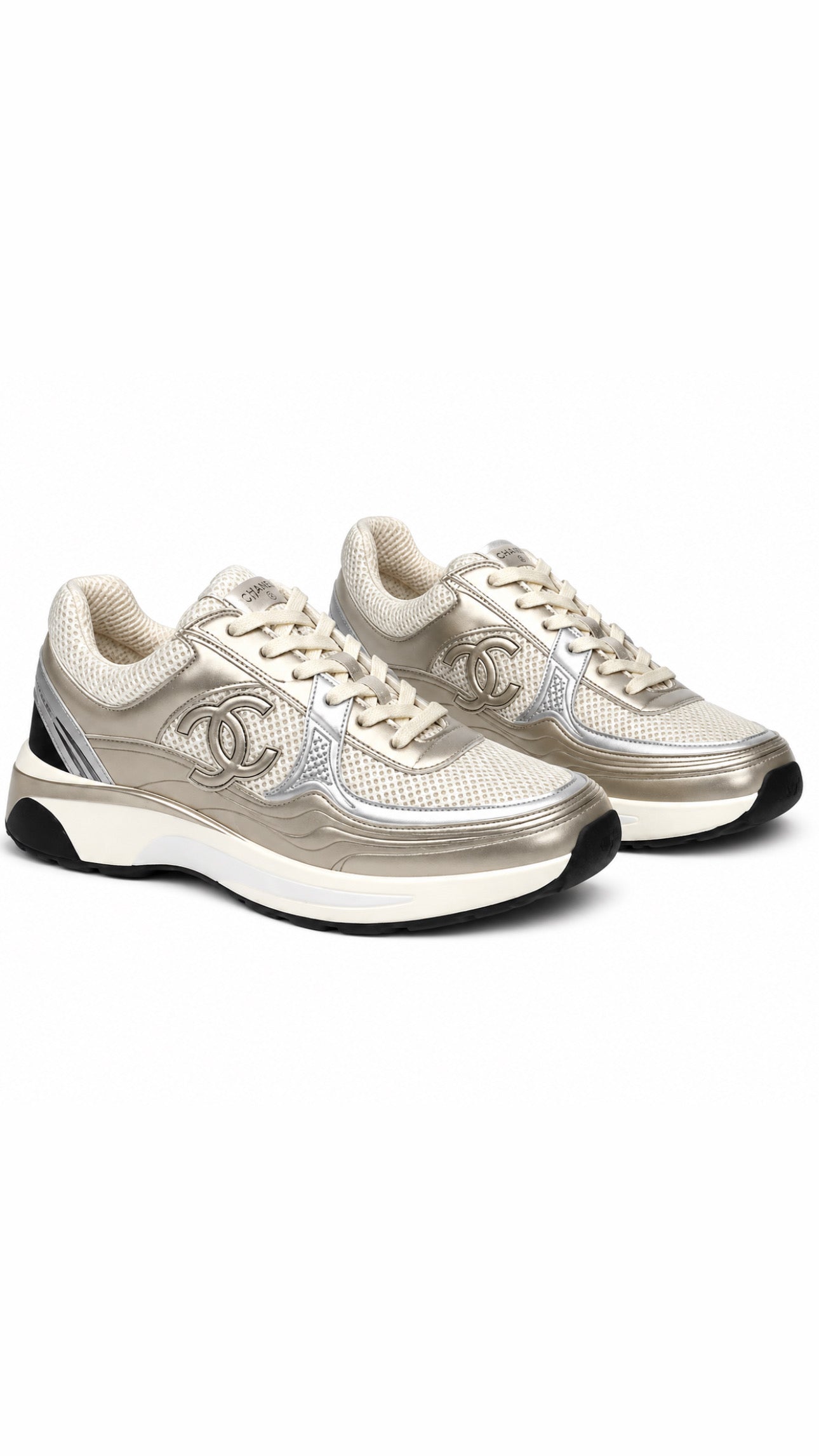 C Wave Metallic Layered Running Sneakers