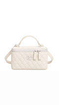 C - Luxe Cream White Cosmetic Organizer Case