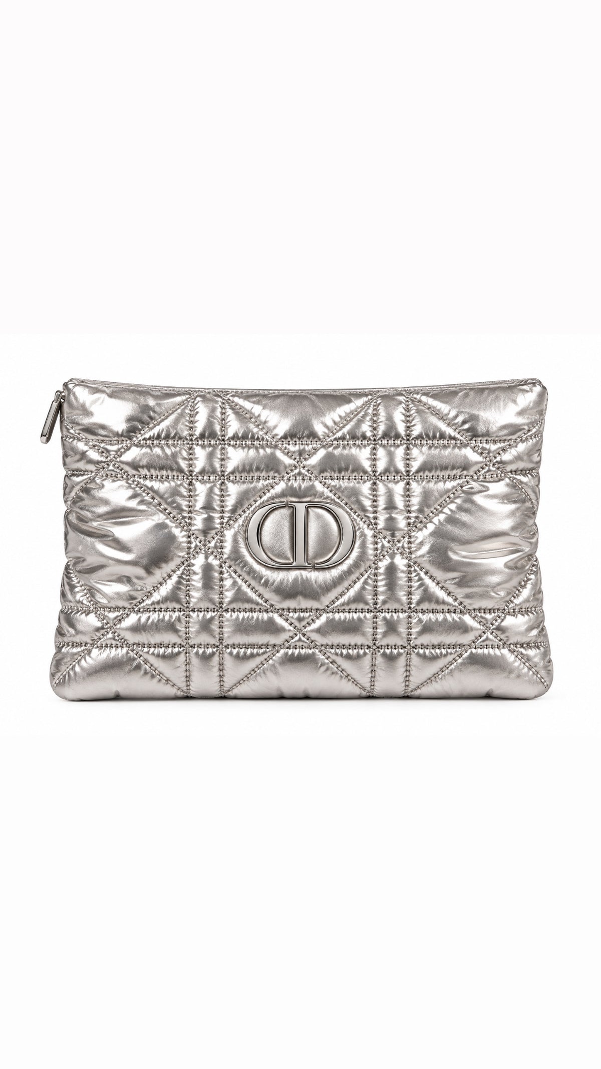 D - Beauty Holiday Silver Cosmetic Pouch