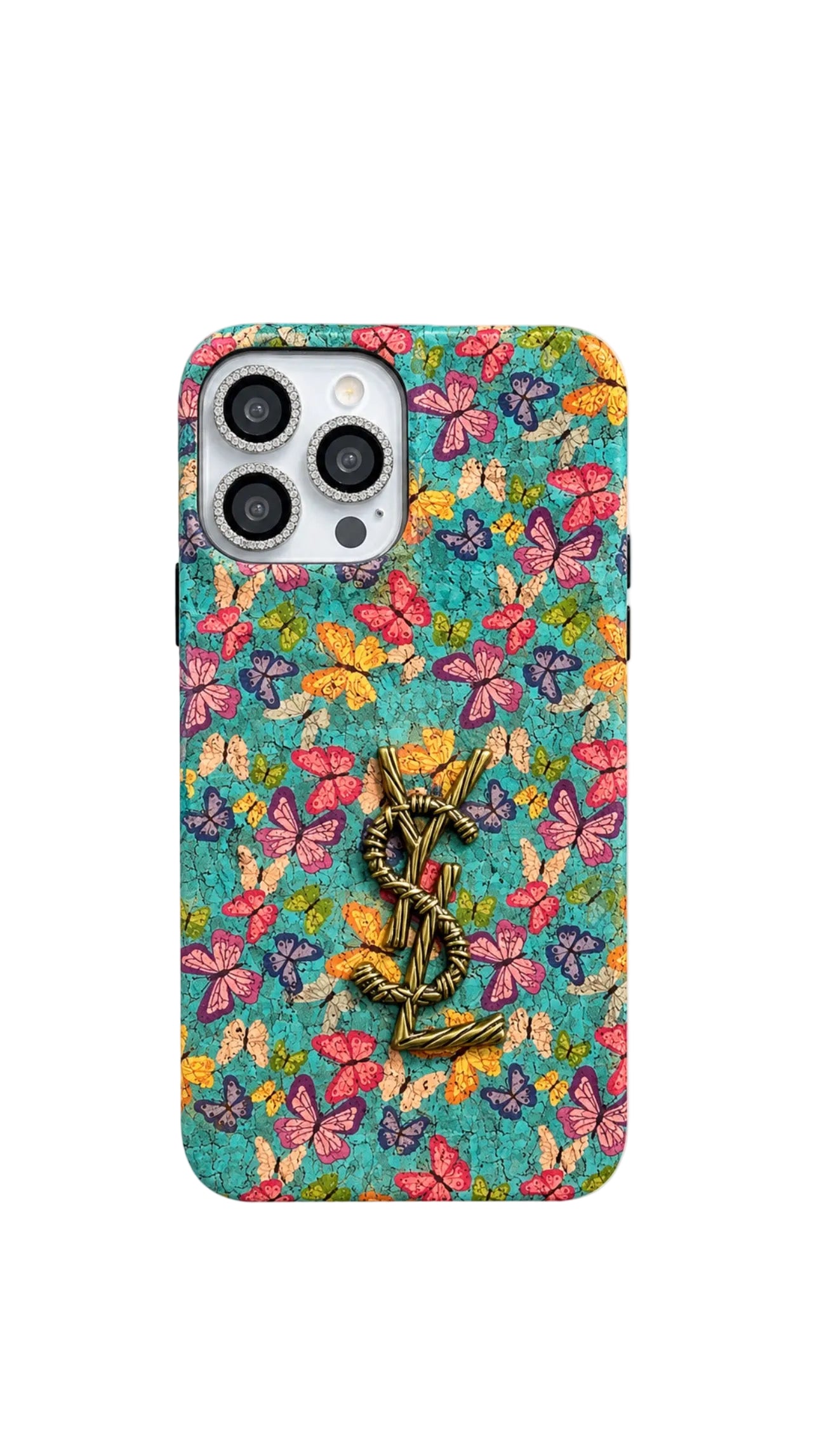 SL Monogram Butterfly Print Phone Case