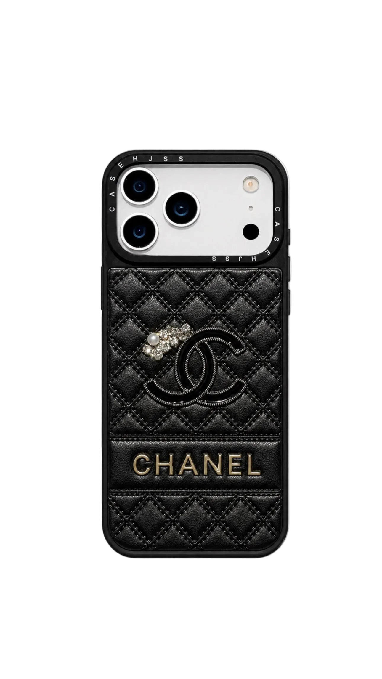 C - Pearl Crystal Ornament Phone Case