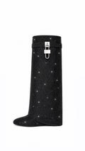 G. Shark Lock Strass Boots