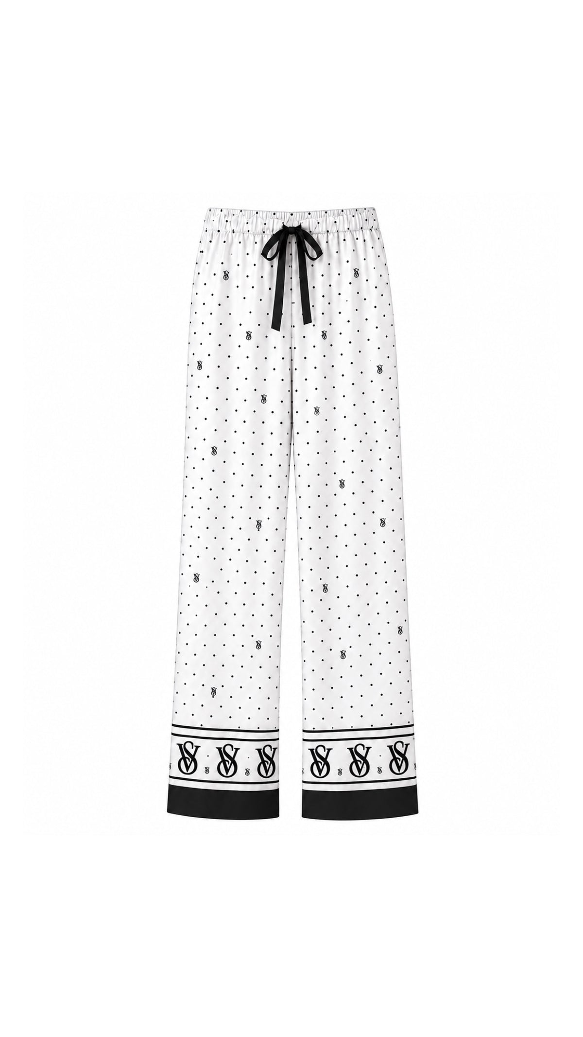 V - S Satin Short - Sleeve & Long Pants Pajama Set