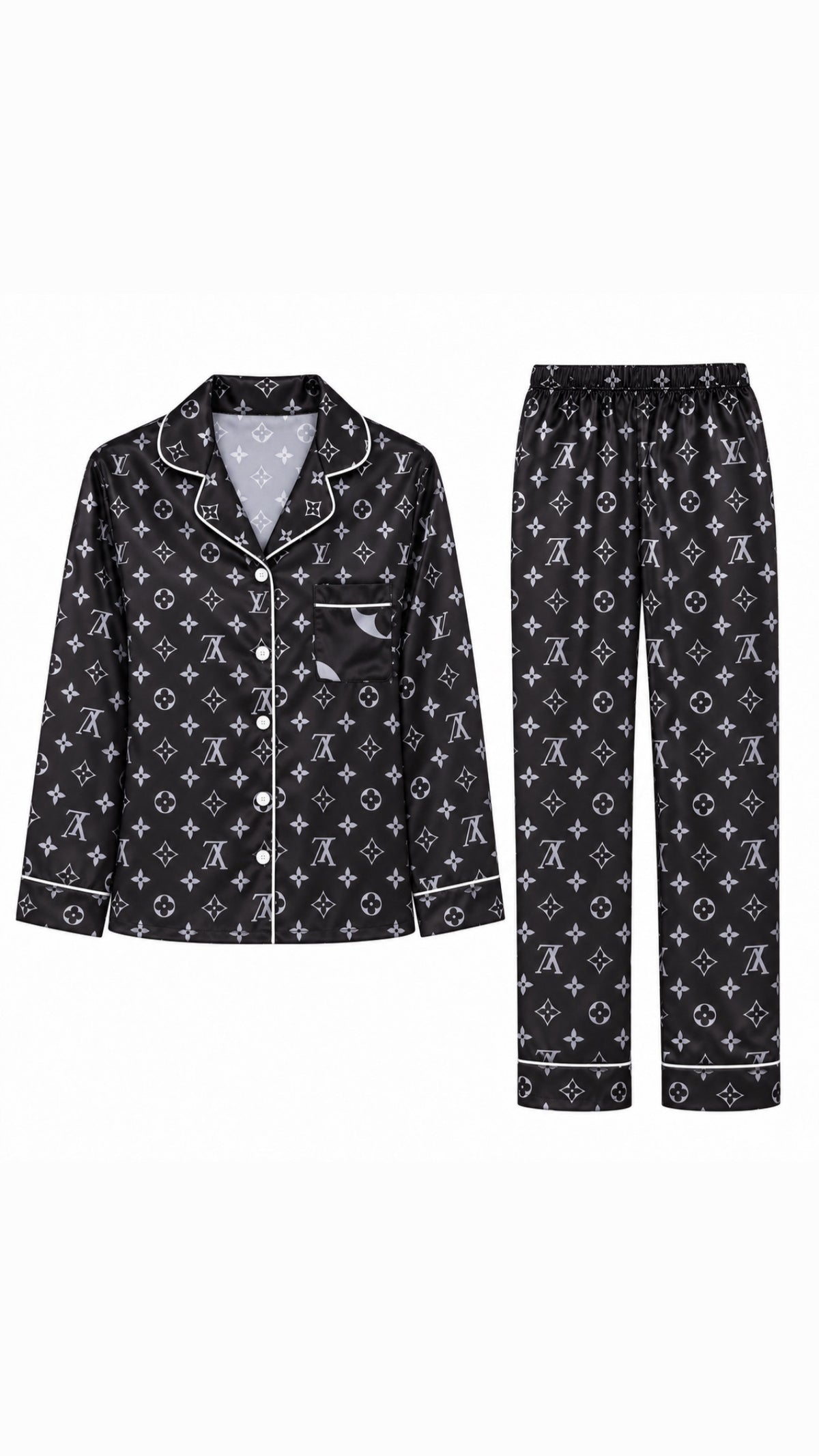 L - Stencil Effect Pajama Set