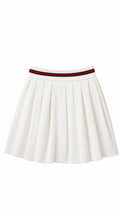 G - Viscose Jacquard Pleated Mini Skirt