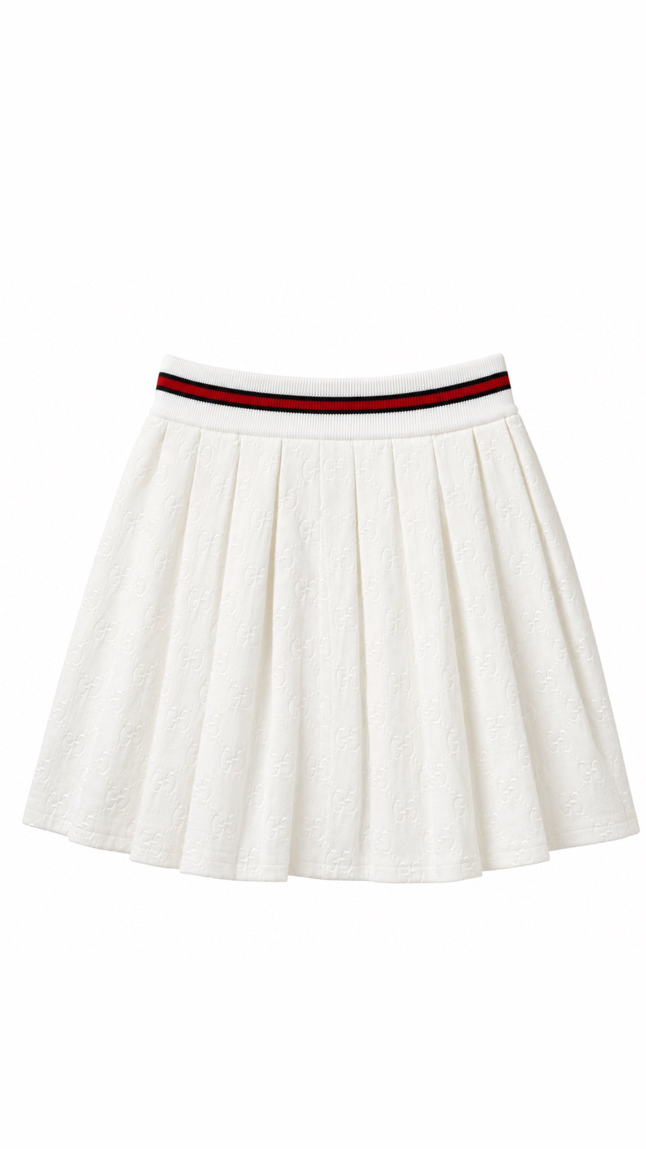 G - Viscose Jacquard Pleated Mini Skirt