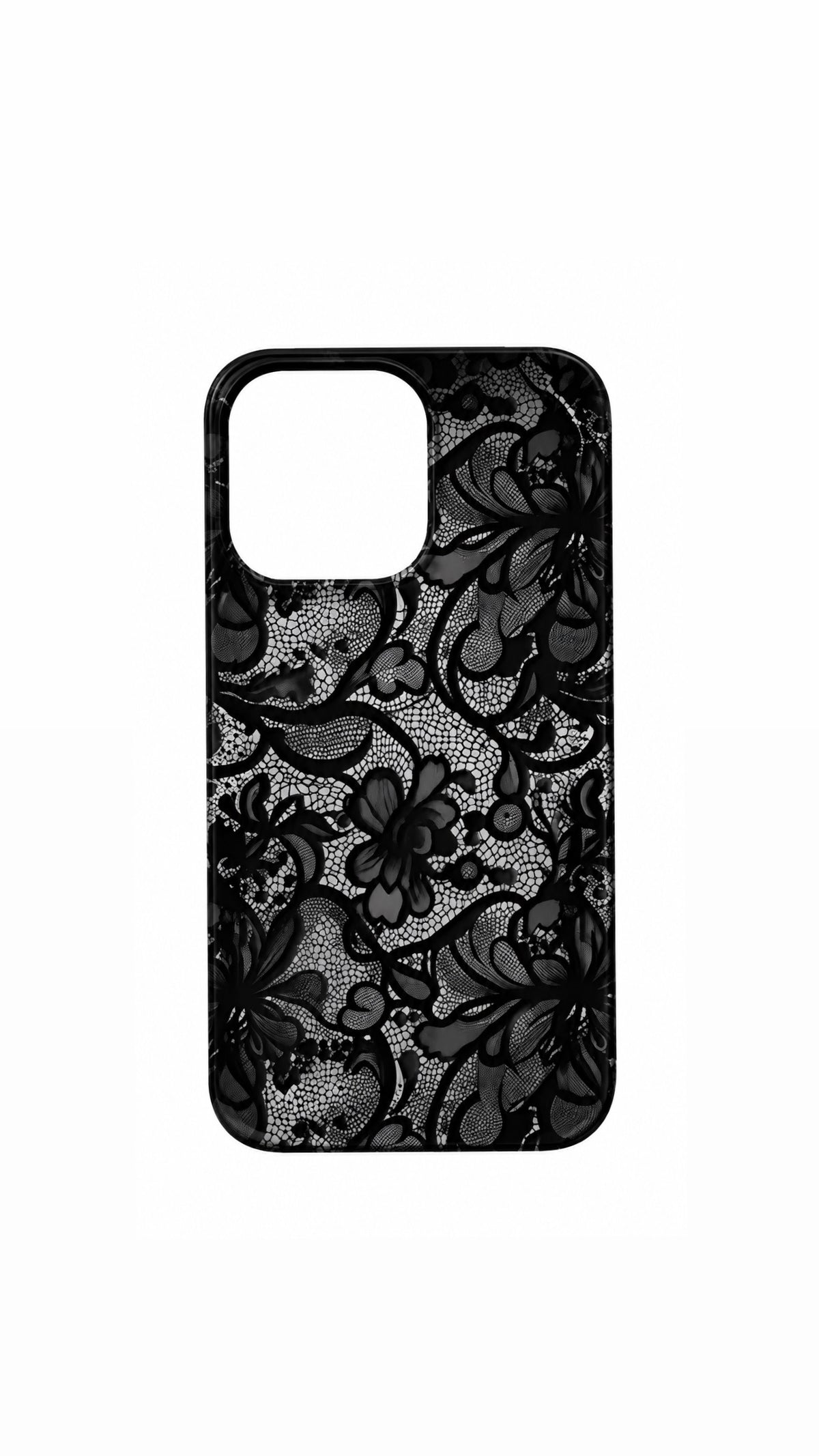 Black Lace Vintage Pattern Floral Phone Case