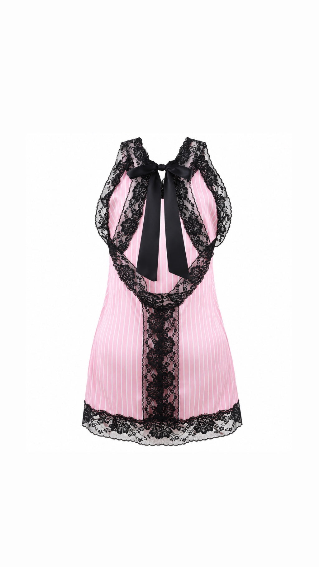 V - S Fashion Show London 2026 Satin Robe and Lace Slip Dress Lingerie 2-Piece Set